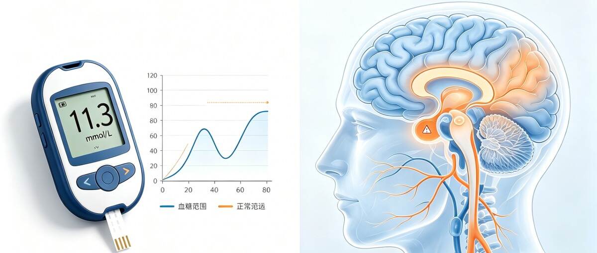 高血糖对大脑的隐性影响:稳定的血糖才是护脑关键